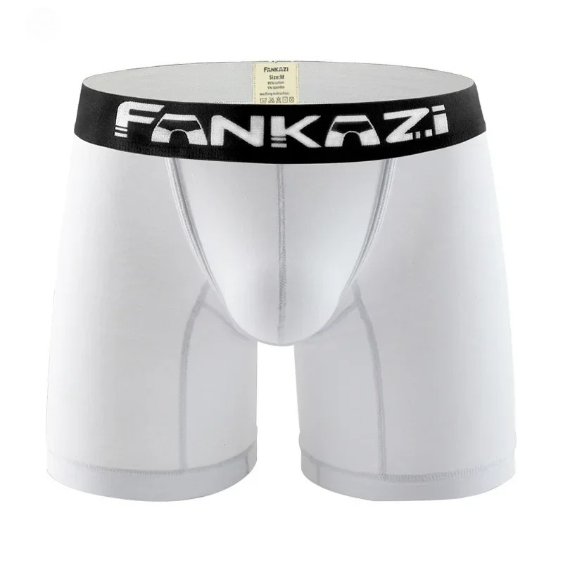 Long Leg Trunk Men - Herren Bulge Boxy Unterwäsche aus Baumwolle,