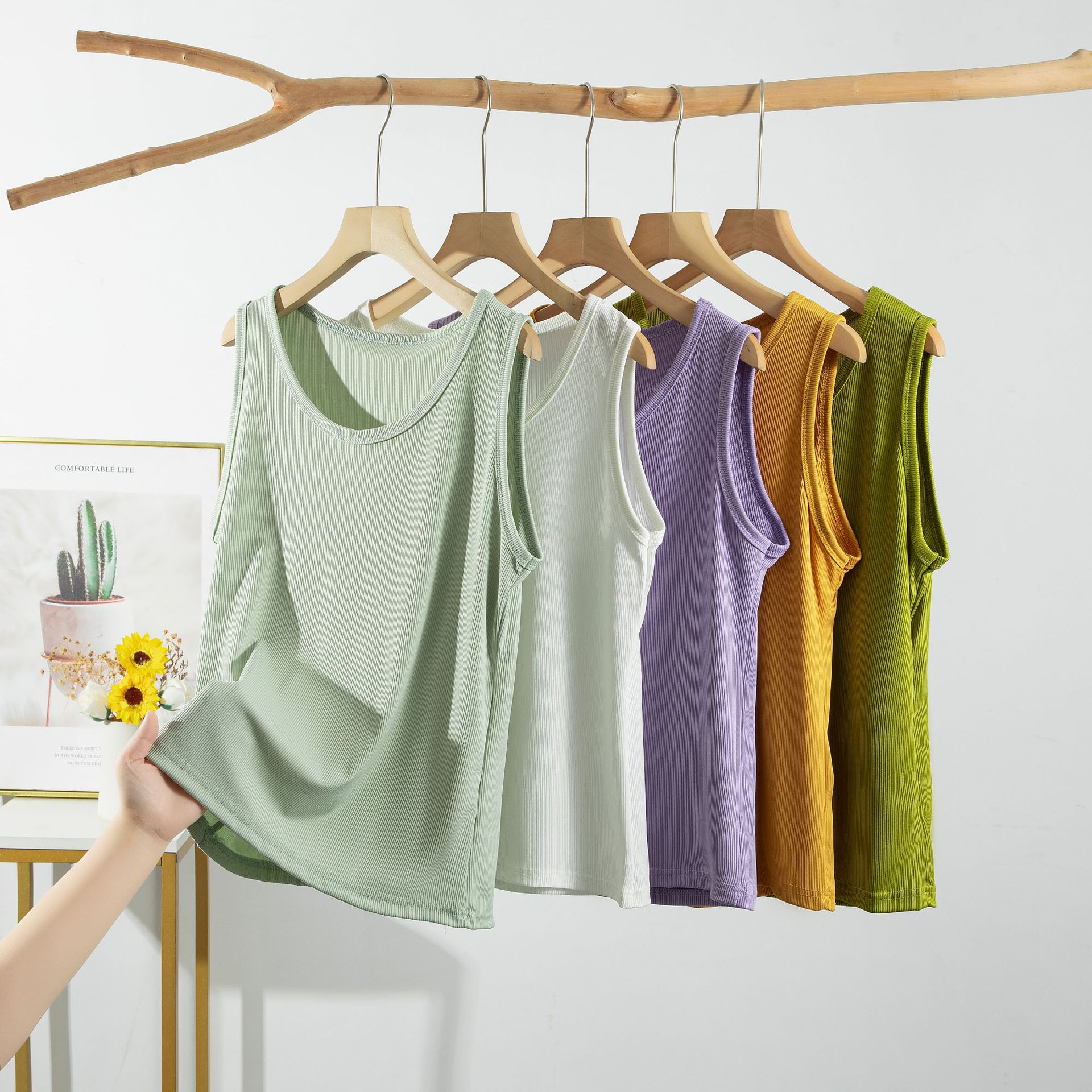Tank Top Ribbed - Rib Icesilk Tank Tops Sommer Damen