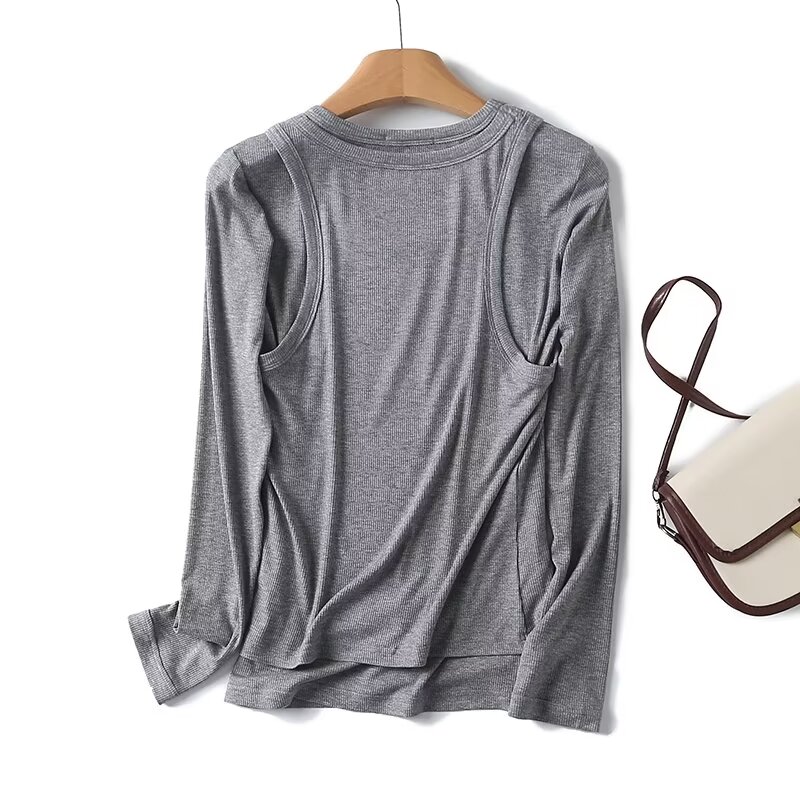 Tank Top Ribbed - Dave & di Langarm T-Shirts Frauen