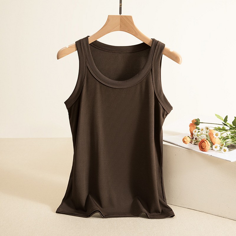 Frauen gerippt Tank Top o Hals – Tank Top Ribbed Bewertung und Preis